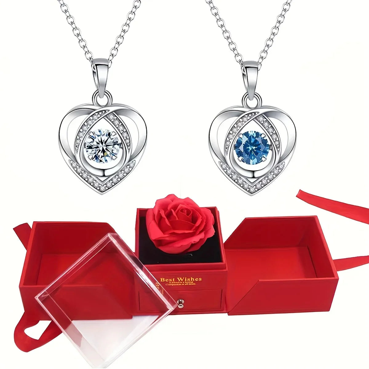 Double Heart Necklace Gift
