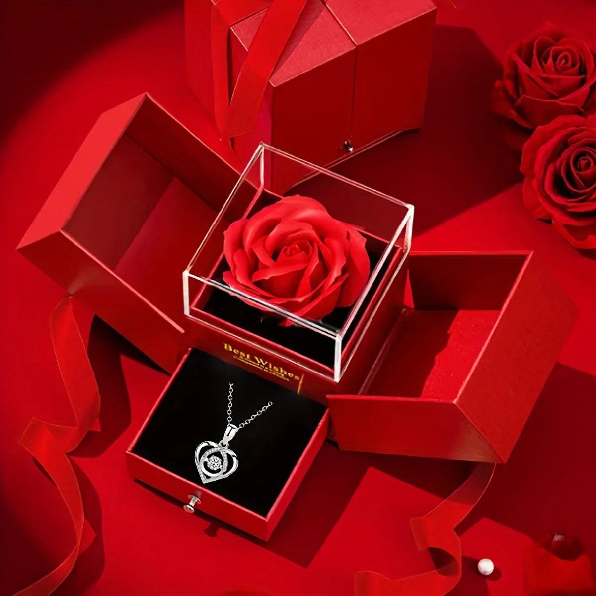 Double Heart Necklace Gift