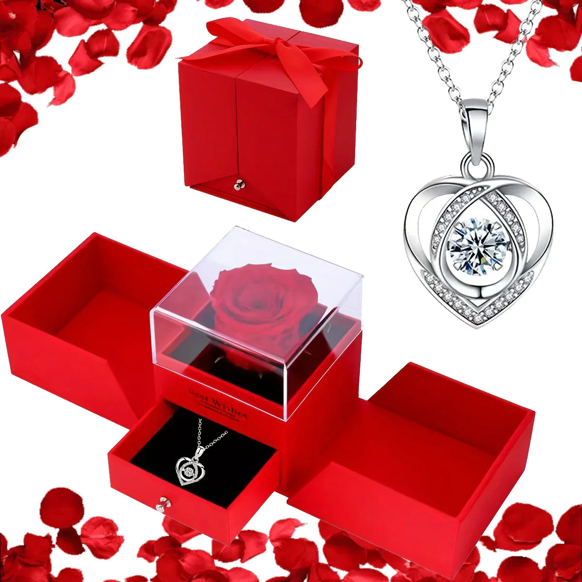 Double Heart Necklace Gift